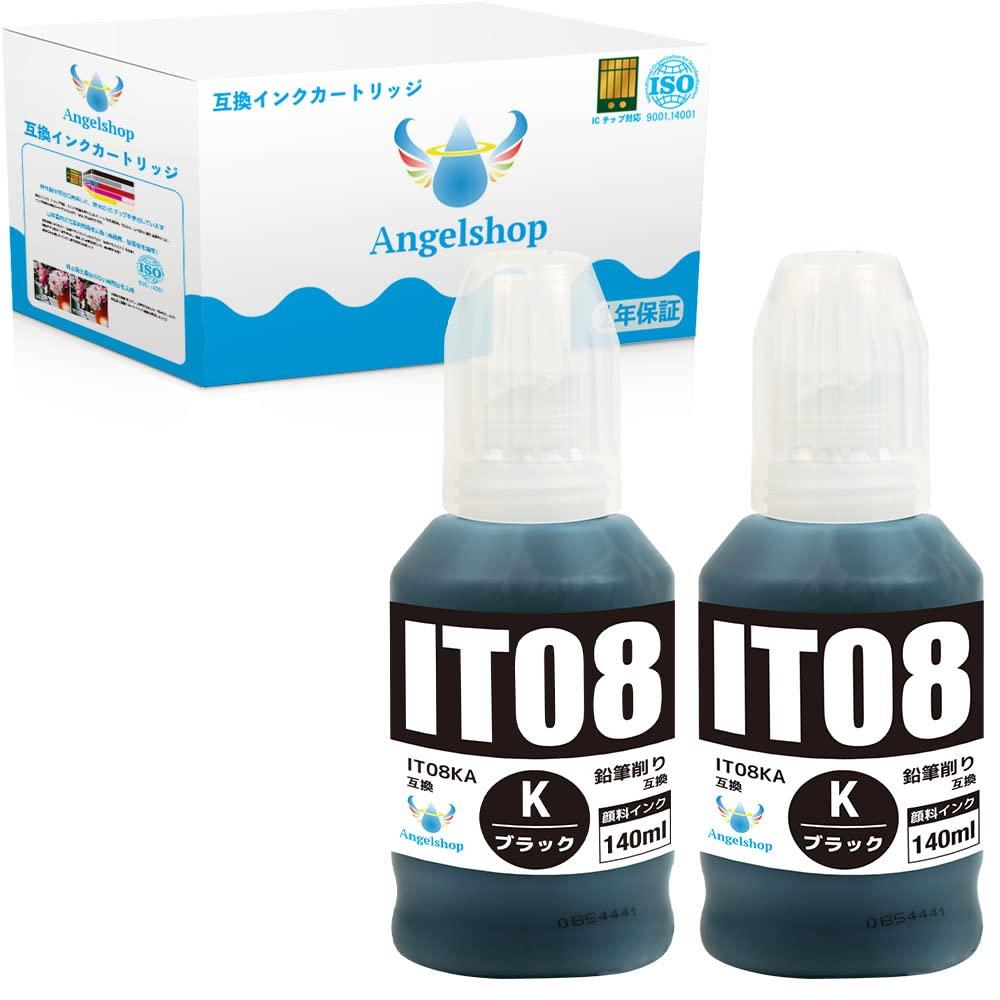 

IT08KA Pigment Black Set Compatible Ink Bottle for Epson QR Code Scanning Instructions Included Year of Peace of Mind [Angelshop] 2-Piece [Pencil чорний