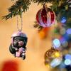Stylish Acrylic Black Pig Car Pendant Decoration For Vibrant Vehicle Interiors