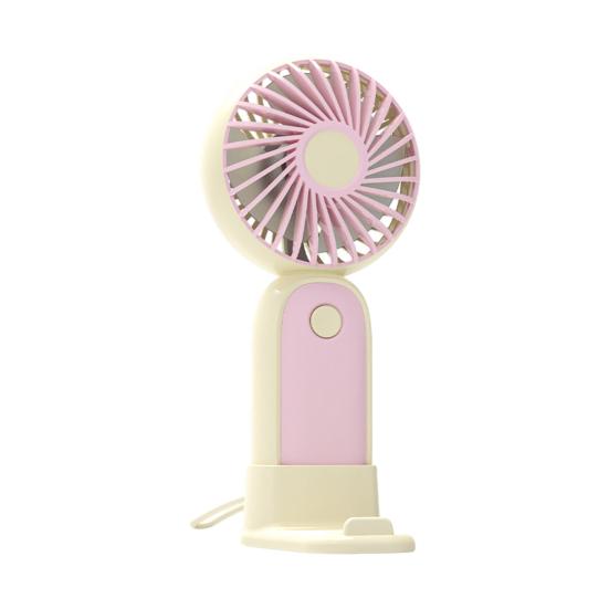 Portable Mini Fan Foldable Handheld Personal Fan 3 Speeds USB Rechargeable Cooling Fan with Detachable Base for Office Travel Home Use