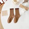 10Pairs Simple Mid-calf Socks Patchwork Women Tube Socks Ins Stripe Socks  Girl