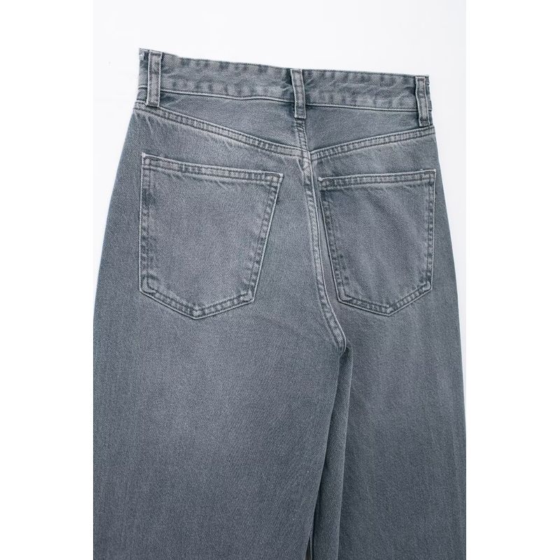 Kaslead New Arrival Women's Clothing Fashion Style Fashion All-Match High Waist Wide Leg Denim 6045022