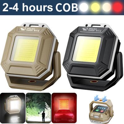 Luz de Trabalho LED COB Lâmpada de Inspeção à Prova d'Água com Base Magnética Luz de Emergência Recarregável para Reparo de Carro Oficina de Emergência