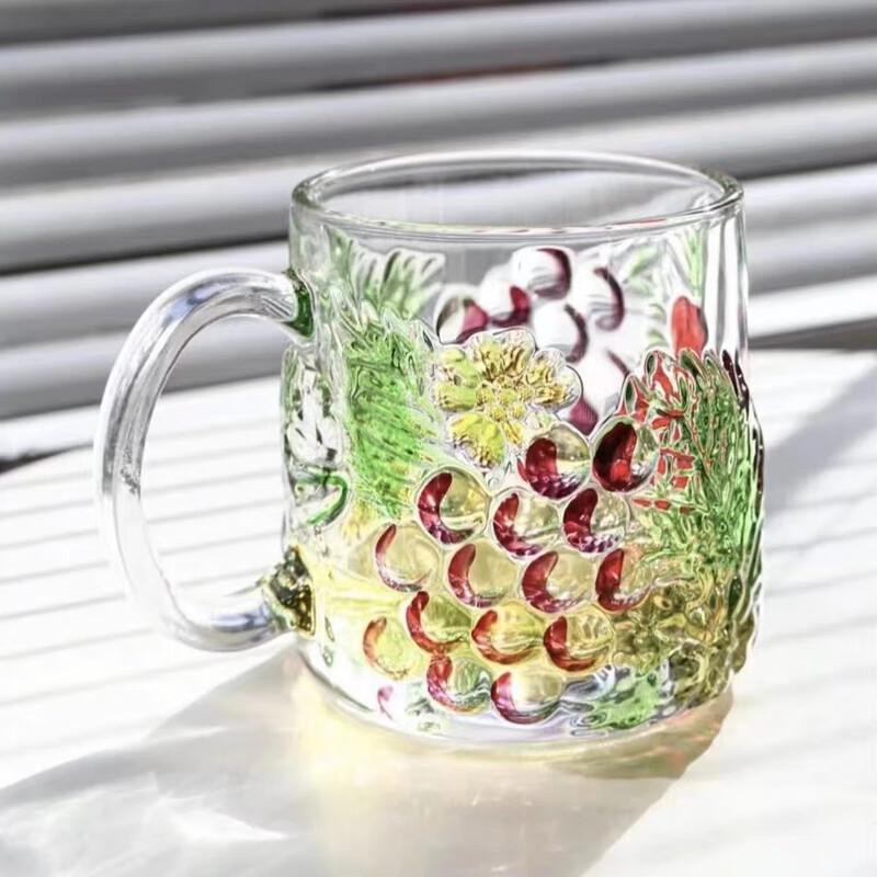 DREAM Painted Grape Glass Drinking Cups (2-Pack)