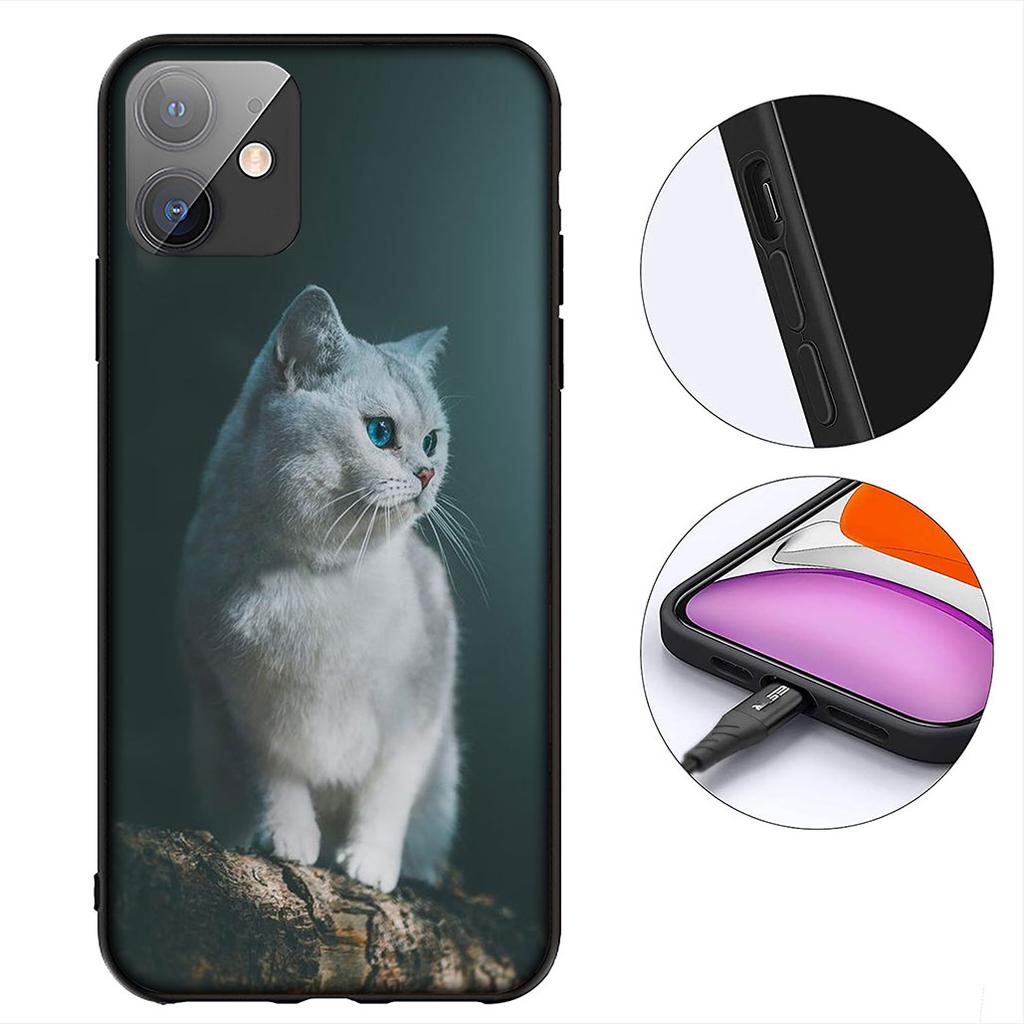 Kitten Cat Meow Blue Green Eyes Phone Cover for OPPO A40 A60 A80 A38 A18 A17 A16 A78 A79 A54 A25 A57 4G 5G Protective Case