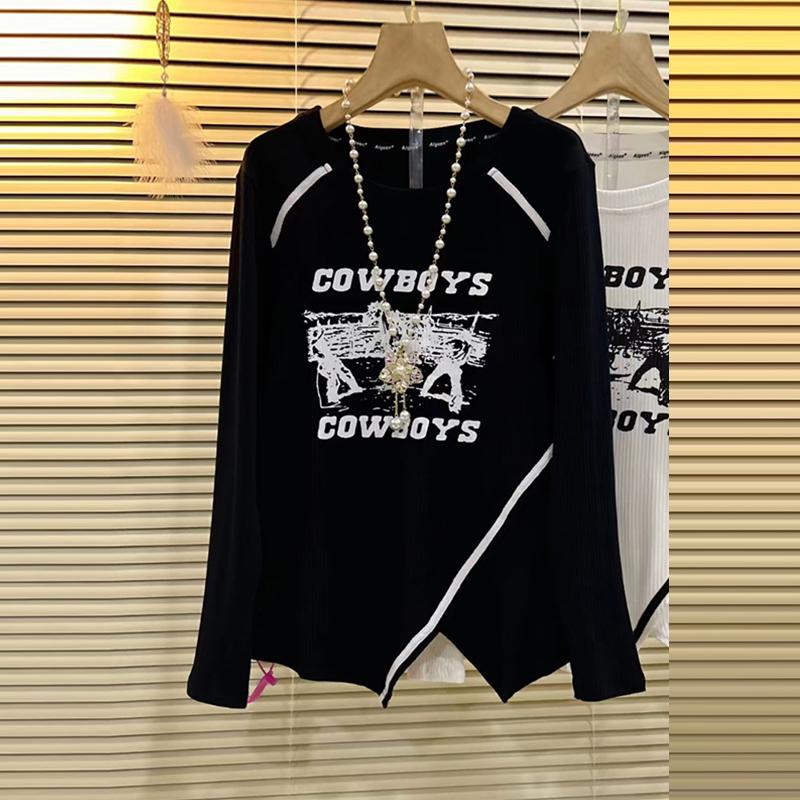 Women s Plus Size Long-Sleeve T-Shirt - Autumn 2025 Casual, Versatile, and Simple 3XL (120-150 jin)