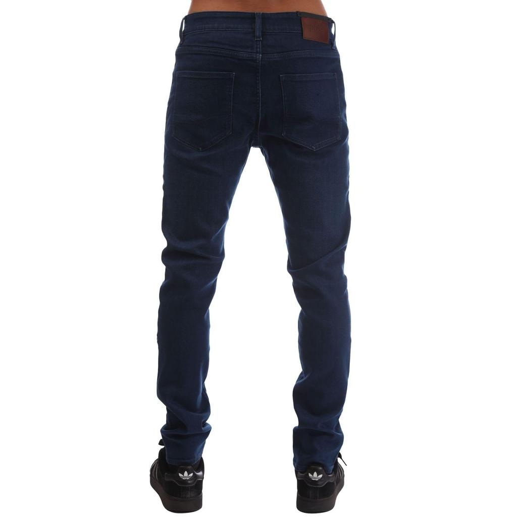 Boss Mens Keith-1 Leather Patch Jeans
