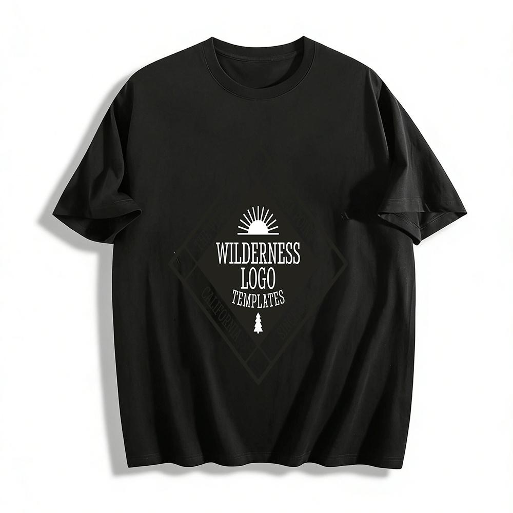 

Wilderness Print Casual Tee California Style Since 2008 Pure cotton T-shirt XXS