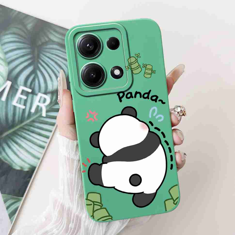 Simple Silicone Case For Redmi Note14s 4G Capa Lovely Panda Rabbit Shockproof Back Cover For Xiaomi Redmi Note 14S Phone Shell