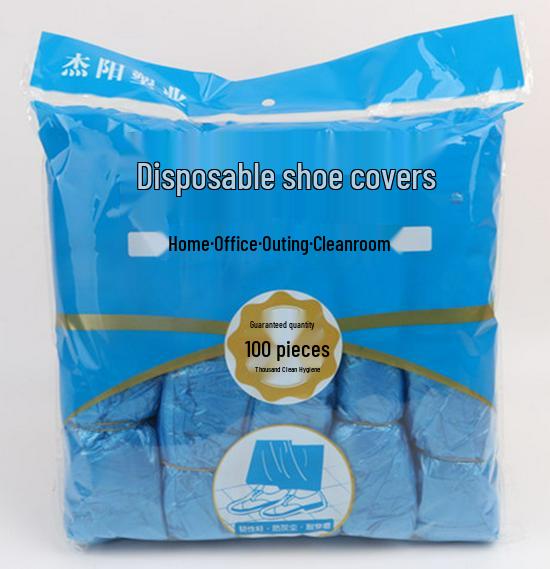 Waterproof Thickened PE Non-woven Disposable Shoe Covers for Household Use