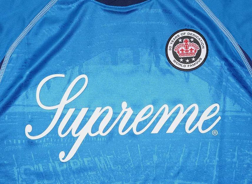 Supreme Jacquard Soccer Jersey Blue
