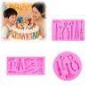 Flexible Silicone Silicone Fondant Mold Hammer Spanner Design Fondant Topper Mold  DIY Projects