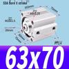SDA Mini Pneumatic Cylinder, High Thrust, Thin Type, Bore Sizes 20/25/32/40/50