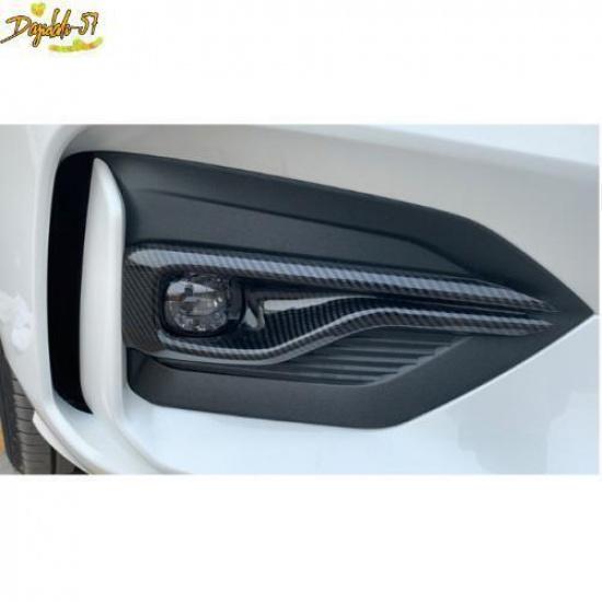 2P Carbon Fiber Style Front Fog Light Lamp Frame Cover Trim For Ford Focus 19-20