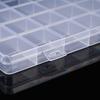 Hot Selling 24 Grids Transparent Storage Box Display Organizer Box Jewelry Ring Earring Case Plastic Storage Box Container