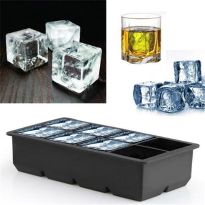 Pudding Mold Cube Ice Maker Large Cube 6/8 Square Tray Molds Whiskey Cocktails Silicone