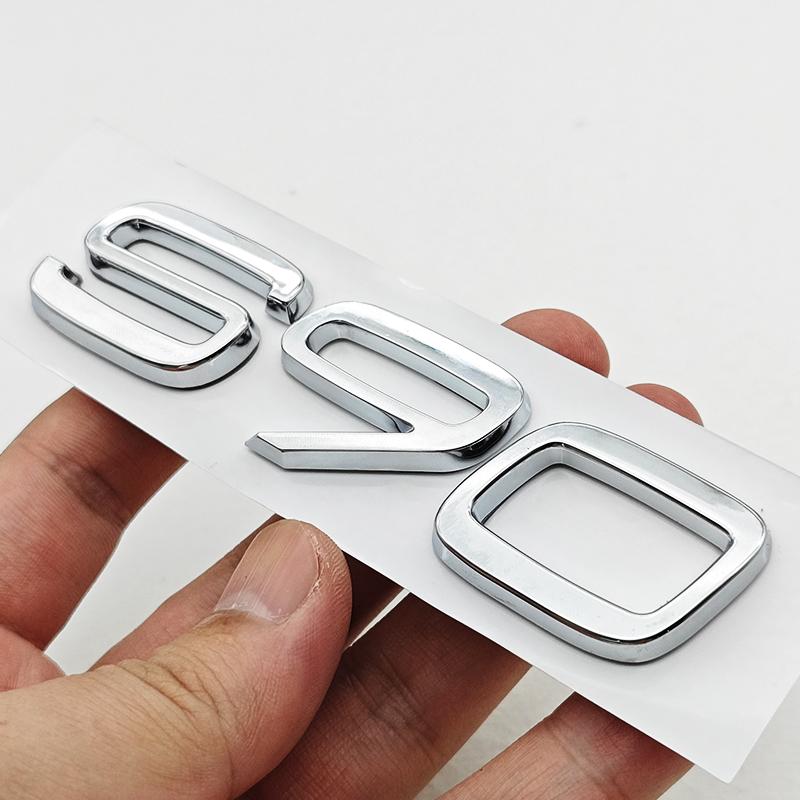 3D ABS Rear Trunk Letters Emblem For XC90 XC60 XC40 S90 S60 S40 AWD Car Styling Badge Chrome Black Sticker Accessories
