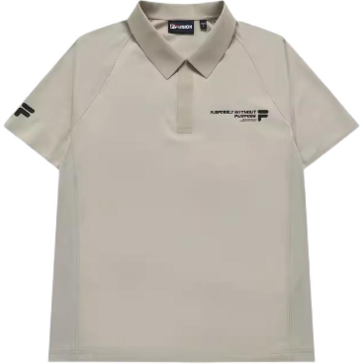 FILA Urban Tech Breathable Letter Sports Polo Shirt Men tops Deep-Black T11M421111F-BK