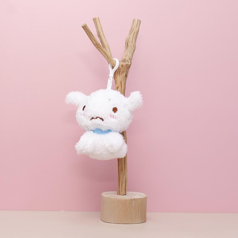Lovable Shinchan Crayon White Dog Plush Toy Cuddly Keychain For Fun And Play