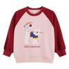 Girls' Cartoon Print Colorblock Sweatshirt