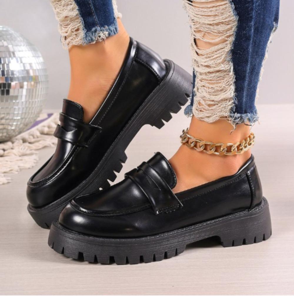 Fashion 2024 Shoes Women Plus Size Loafers Women British Style Platform Shoes Office Ladies Light Casual Designer Shoes Zapatos De Mujer