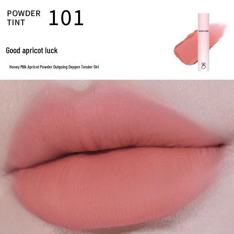 HYNTOOR Black Rabbit Matte Mist Macaron Lipstick – Student-Friendly Lip Gloss