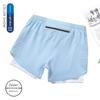Men's Running Shorts Professional Marathon Track and Field Three-Quarter Length Quick-Dry Inner Lining Pants Sports Two-In-One Design with Phone