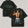 Tupac Shakur für Fan-Geschenk Gewaschenes T-Shirt Herren Damen Harajuku Oversized Unisex Kurzarm Streetwear hohe Qualität Paare weich