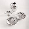 Large Size Stainless Steel Shell Plate with Cover Flip Metal Box Food Dish Fruits Snacks Dessert Box   Jewelry Storage
