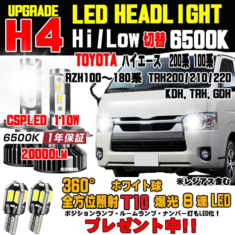 

Светодиодная фара Hiace серии 200 Светодиодная фара Hiace серии 100 Светодиодная лампа H4 белого цвета 6500K Простая установка 16000LM Гарантия 1 шт. Совместимость с Hiace