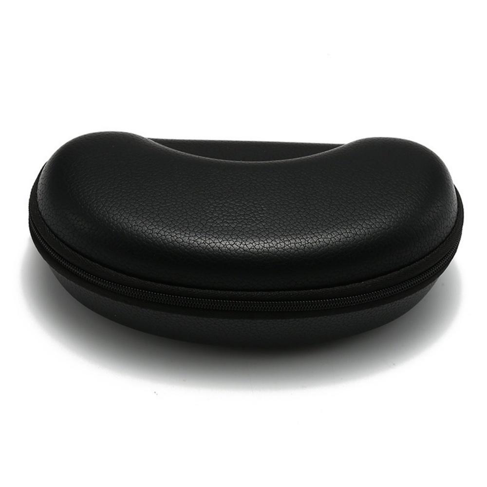 

Portable Hook Eyeglass Case Pu Leather Texture Sports Anti-Pressure Cycling Sunglasses Storage Bag Hard Shell Glasses Protector