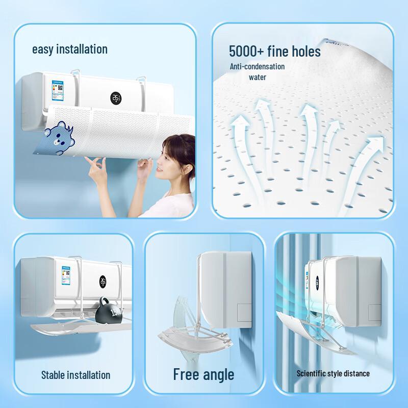 Uniwersalny deflektor AC montowany na ścianie - Przyjazny dla niemowląt i kobiet w ciąży