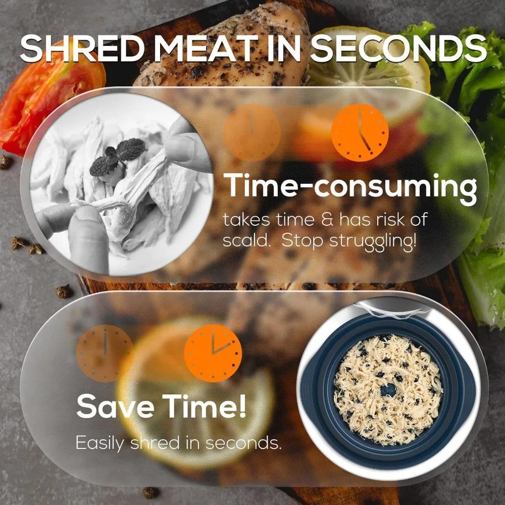Chicken Shredder Large Chicken Breast Shredder Tool Twist Meat Breast Shredding Separation Mincing Grinder Machine With Lid