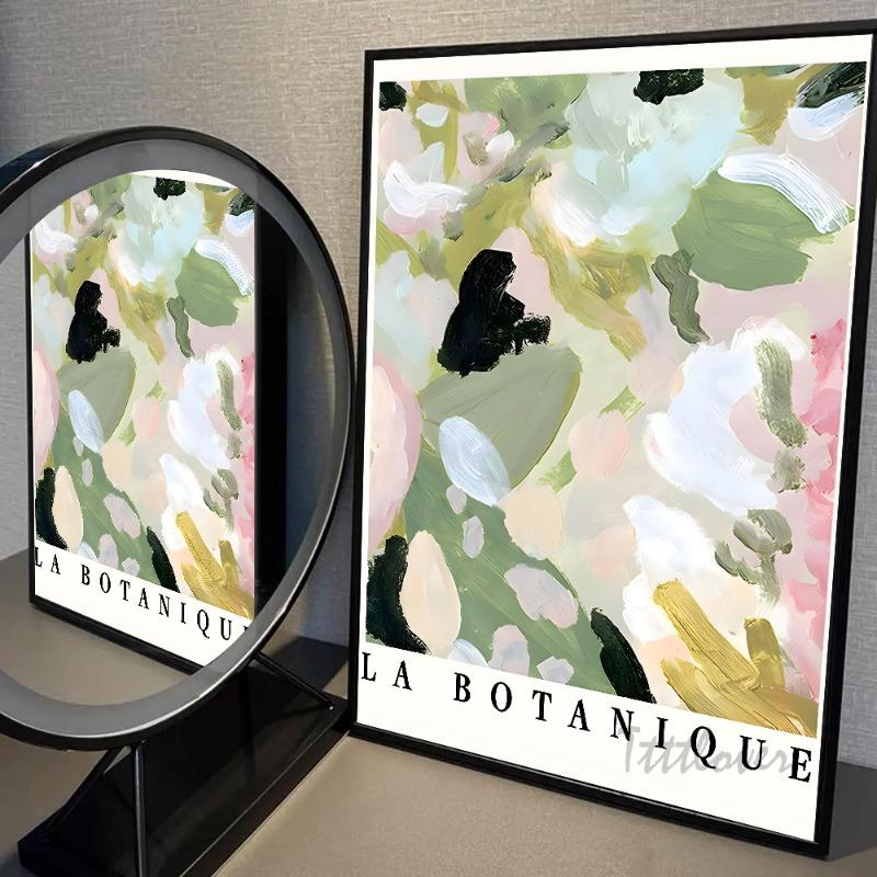 1pc Green Botanical Vase La Mela Van Gogh Abstract Line Poster Paper Print Home Bedroom Entrance Art Painting Decoration