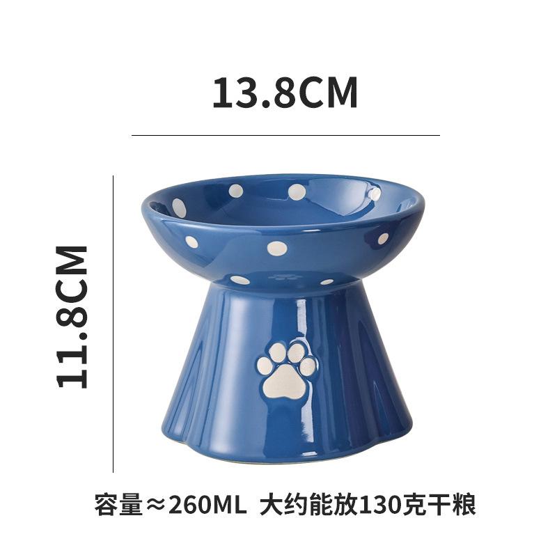 Cat Bowl Ceramic Neck Guard Cat Food Bowl Preventing Dark Chin High Cat Bowl Cat Teddy Dog Bowl Drinking Bowl Pet Food Bowl