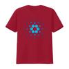 Cardano Crypto Ada Coin Blockchain Cryptocurrency T Shirt with Blue Dot Pattern Design vintage Washed Breathable Unisex