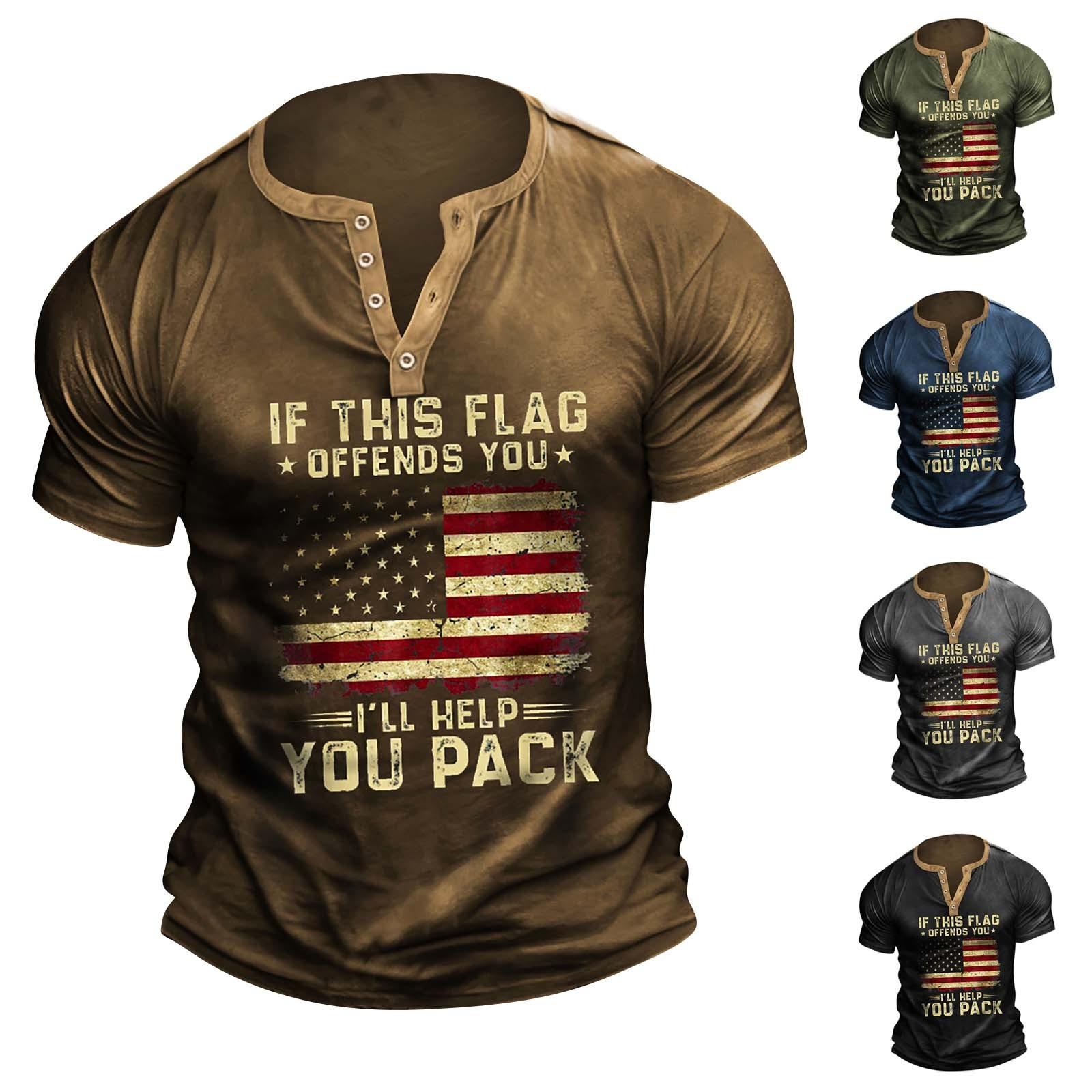 

Винтажная летняя мужская футболка, уличная одежда, 4 пуговицы, свободная одежда с принтом, футболка с коротким рукавом