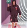 Li Ning Badfive Series Letter Print American Vintage Hoodie Unisex hoodies Deep-Red AWDTC91-1