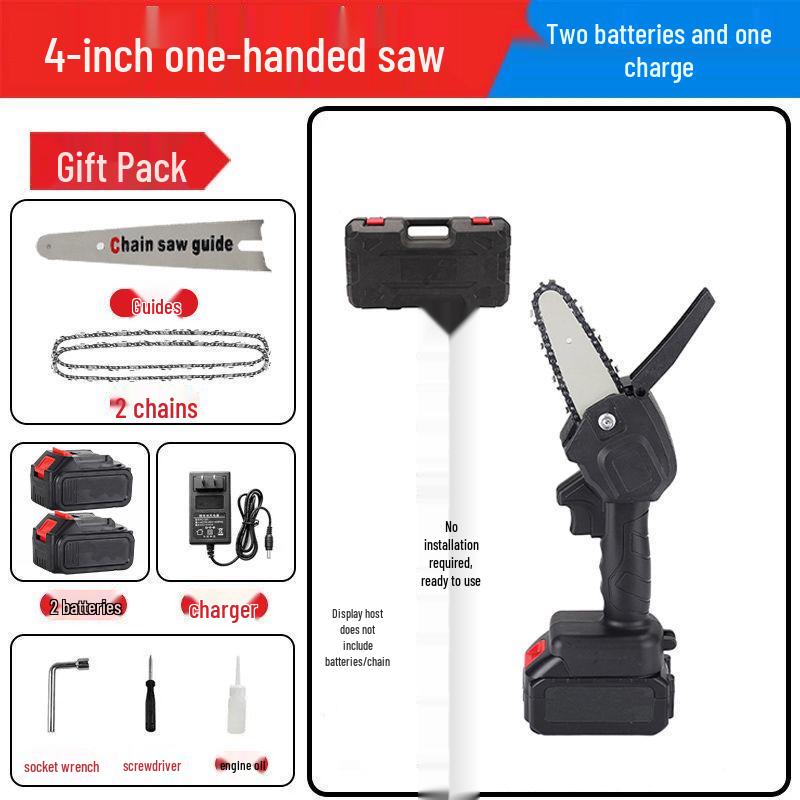 German Cordless Handheld Lithium Chainsaw: Compact, One-Handed Pruning and Felling Saw for Outdoor Use