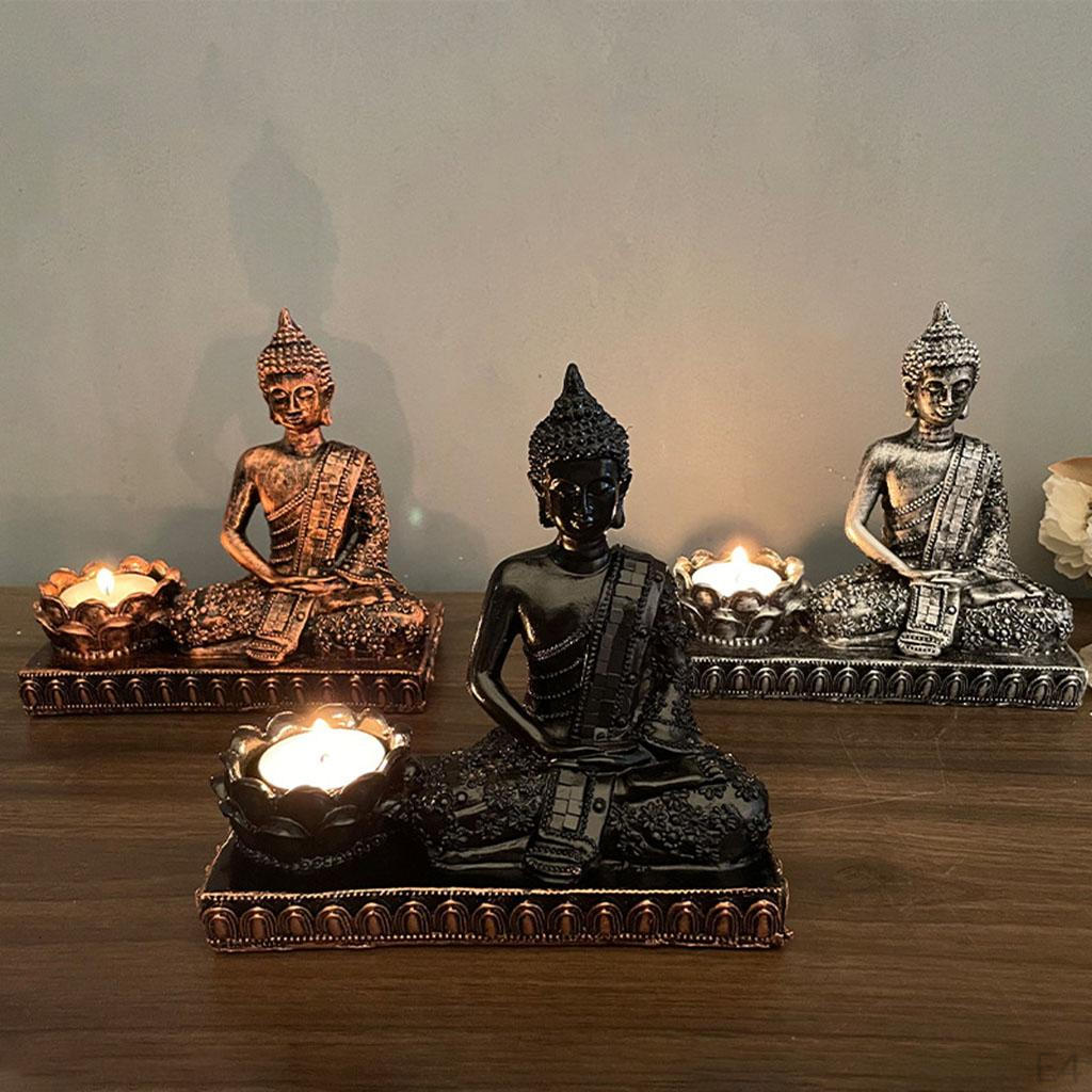 Portacandele Buddha per Interni ed Esterni