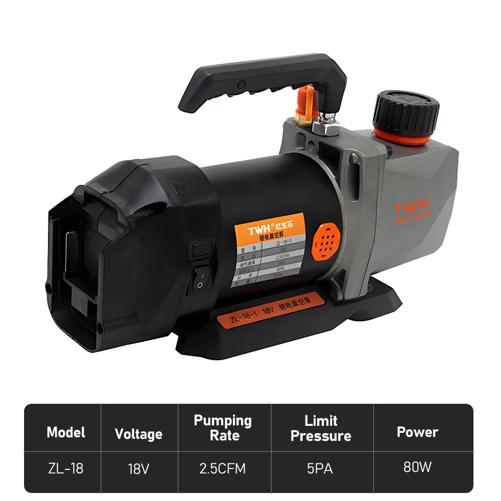 Handheld Lithium Battery Vacuum Pump Auto Refrigeration Repair Tool Vacuum Pump Rechargeable Portable Refrigerant Vacuum Pump