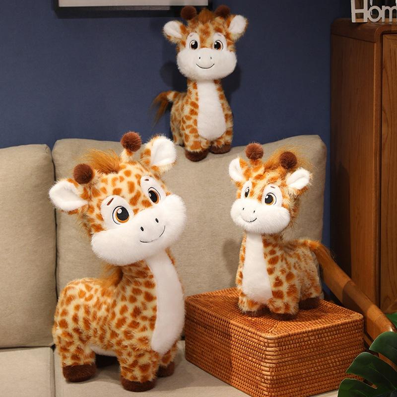 Giraffe Toys Plush Cartoon Animal Stuffed Dolls Room Decorations Gifts Kids