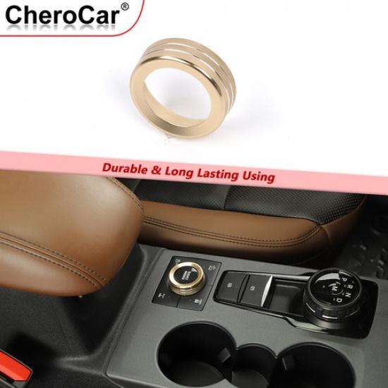 Gold 4WD Four-wheel Drive Switch Knob Trim Cover for Ford Bronco Sport -25