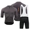 Mens Cycling Jersey Bib Shorts Set Breathable Quick-Dry Mountain Bike Apparel Outdoor Sports