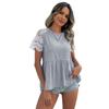 Summer Women's Lace Hollow Short-sleeved Tops for Women