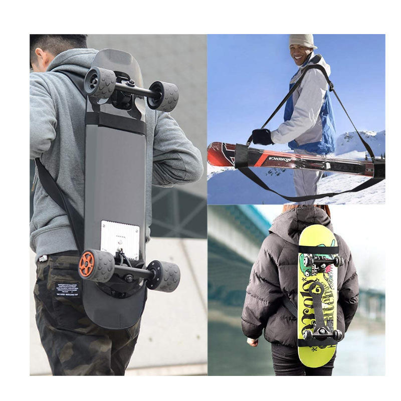Universal Adjustable Skateboard Shoulder Strap, Portable Carry Belt for Longboards, Snowboards,Carrier Backpack Accessory
