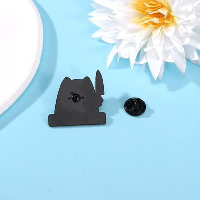 Cute Cartoon White Cat Small Knife Dagger Enamel Brooch Creative Animal Lapel Pin Badge Backpack Clothing Hat Accessories