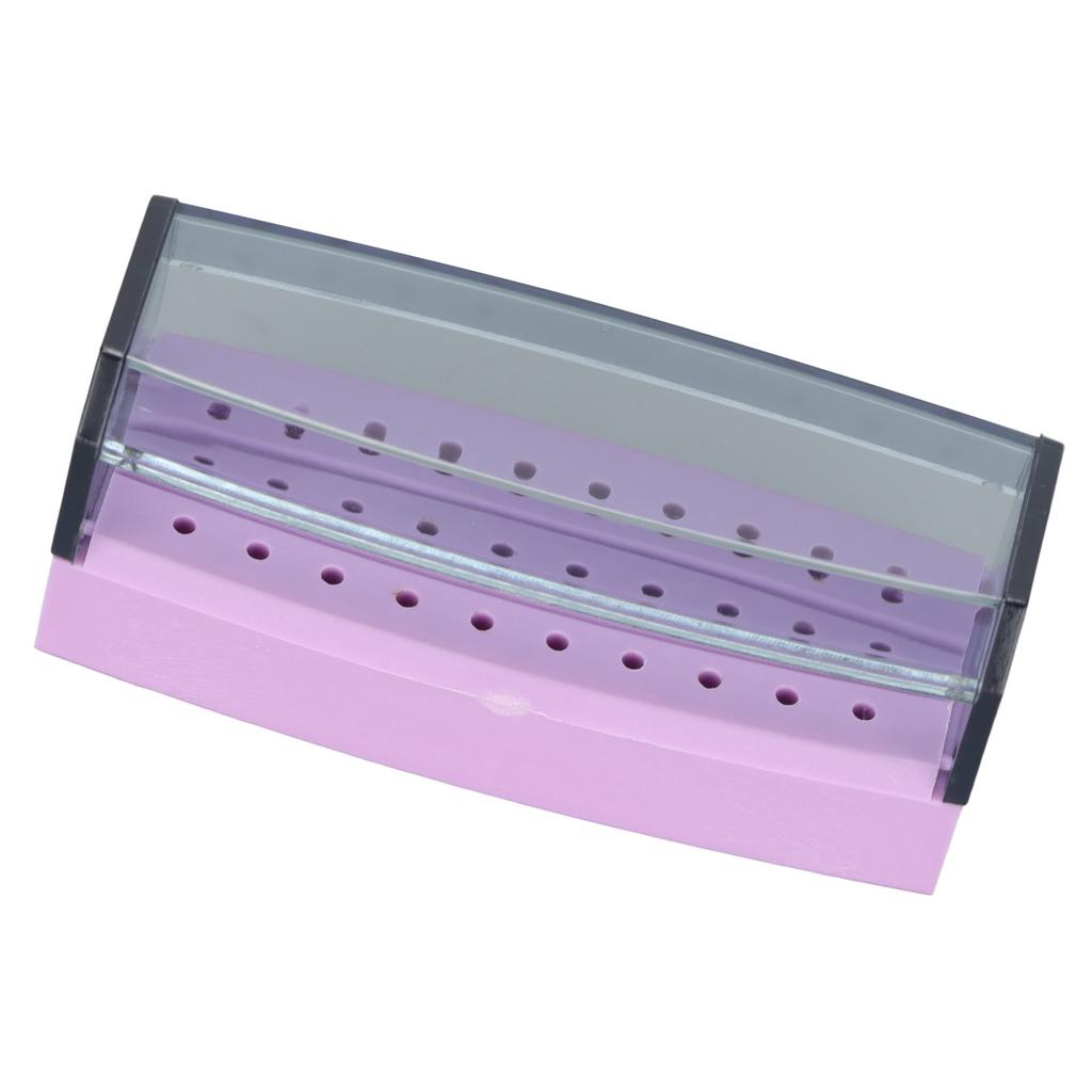 High Speed Burs Holder 30 Holes Dustproof High Temperature Portable Dental Bur Holder Box with Cover for Dental Clinics