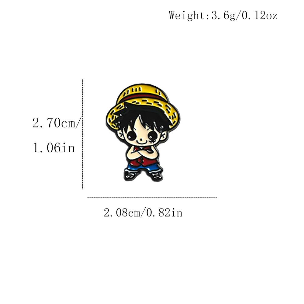 One Piece Anime Metal Brooch - Luffy, Zoro, Chopper Cute Badge Pin
