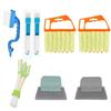 Removable Washable Dusting and Slit Cleaning Brush Set for Air Conditioner Vents, Blinds, and Windows