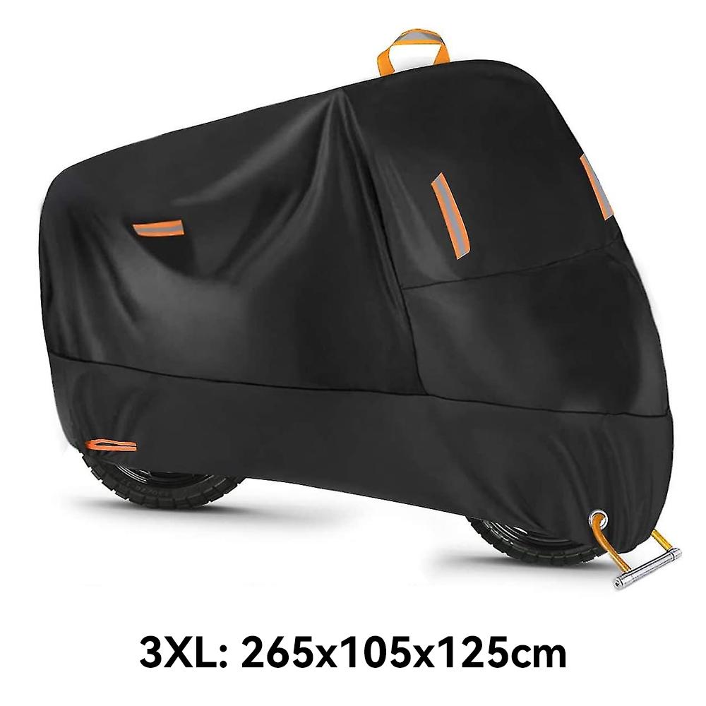 Motorcycle Cover Outdoor Waterproof Motorcycle Tarpaulin 210D Thickened Polyester UV Protective Cover for Motorcycle Scooters
